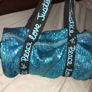 Justice Blue Sequenced Duffle bag